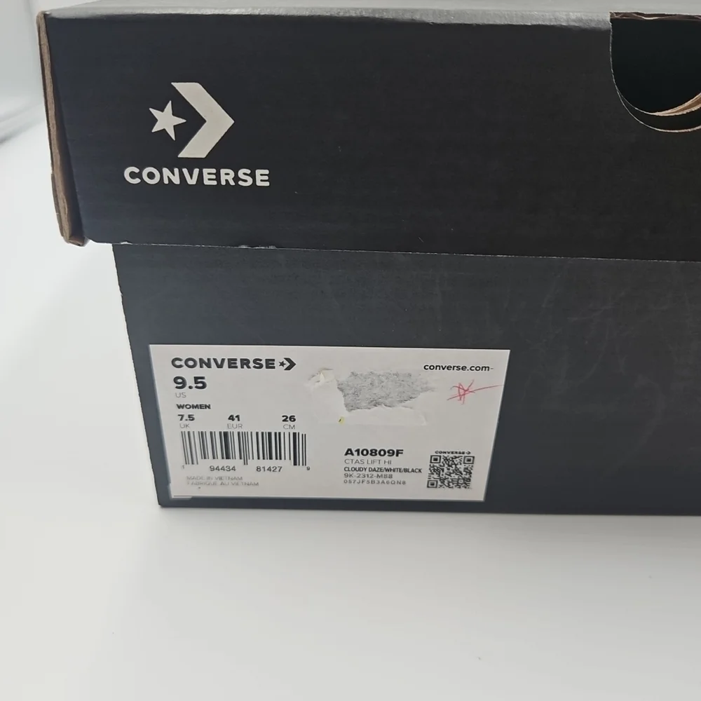 Converse Light Blue High-Top Sneakers - Picture 9 of 9